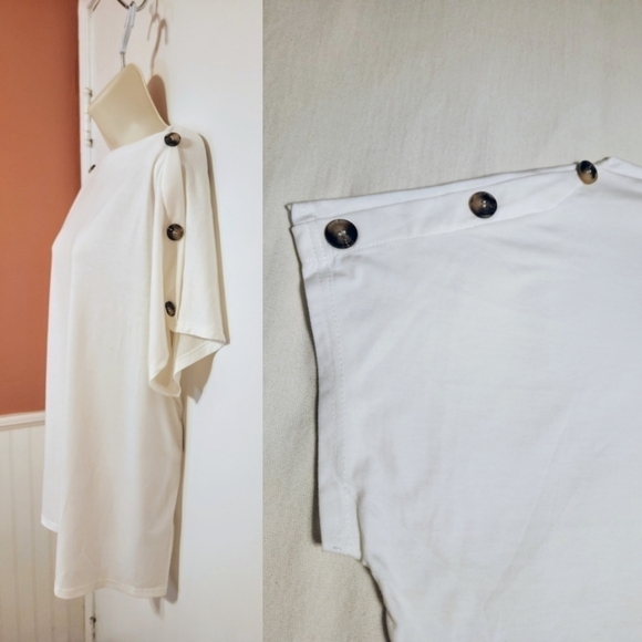 Shein Love Graphic Tee Boat Neck Knit Top Bundle White Extra Large - Picture 4 of 10